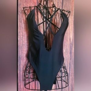 Zaful Black Sexy One-Piece Swimsuit